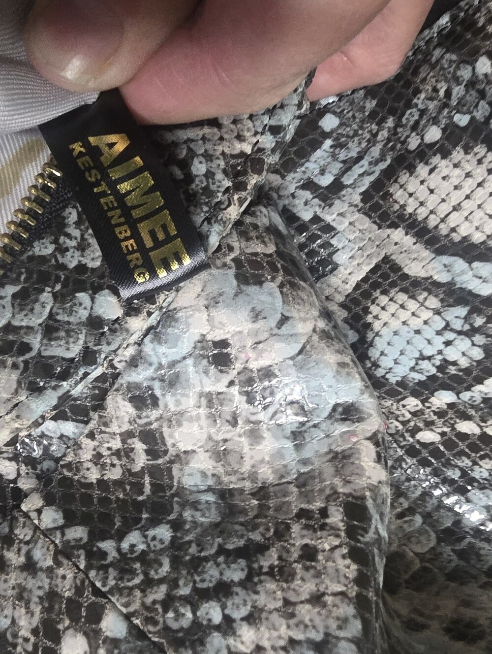 Aimee Kestenberg XL Tuscany Hobo Bag Snakeskin Print - Picture 12 of 14